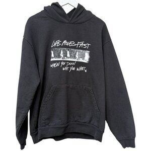 Life Moves Fast Hoodie Brent Faiyaz 2023 Tour Black White Concert Graphic